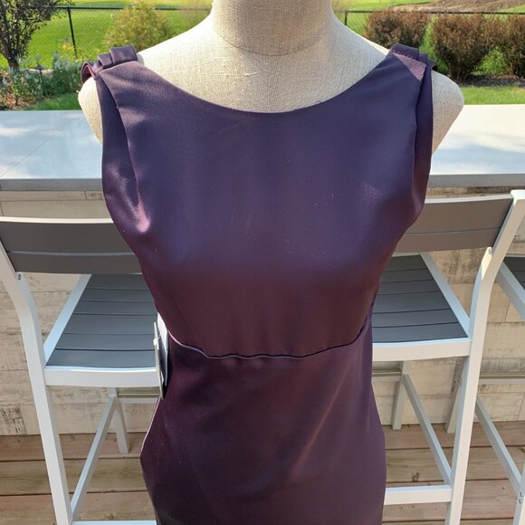 Marina Formal Gown NWT Burgundy Empire Waist Evening Bridesmaid Maxi Dress - Picture 2 of 16